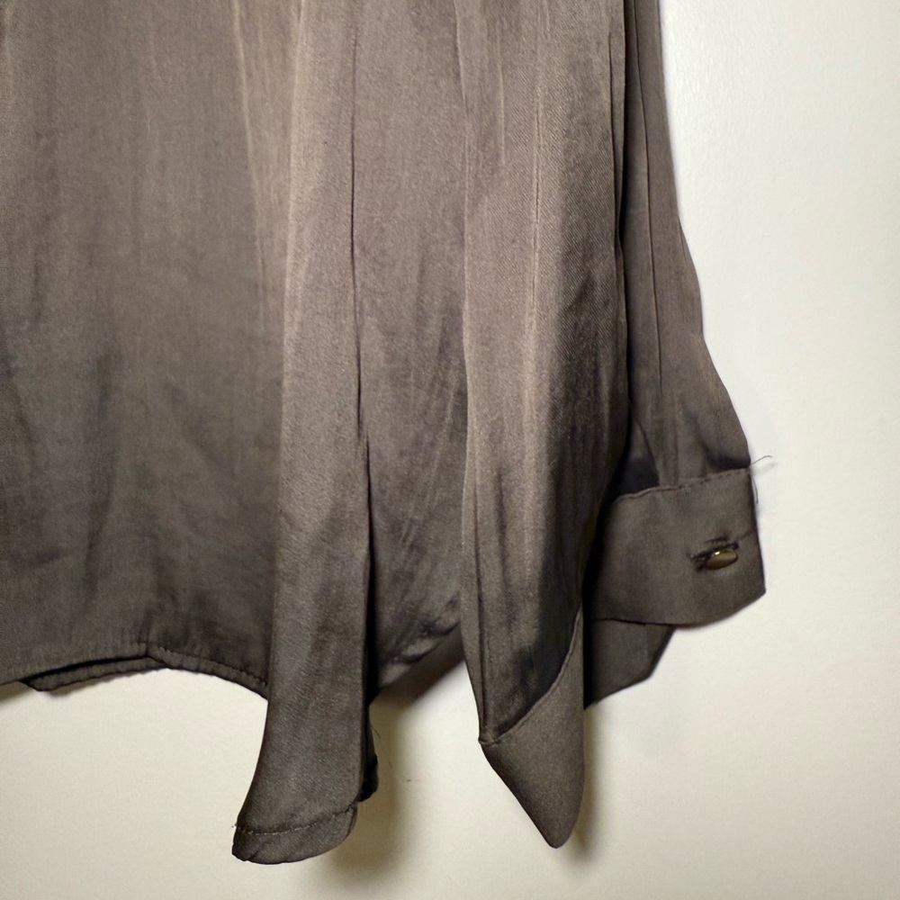 Zara Charcoal Blouse Women’s Size L - Picture 4 of 9